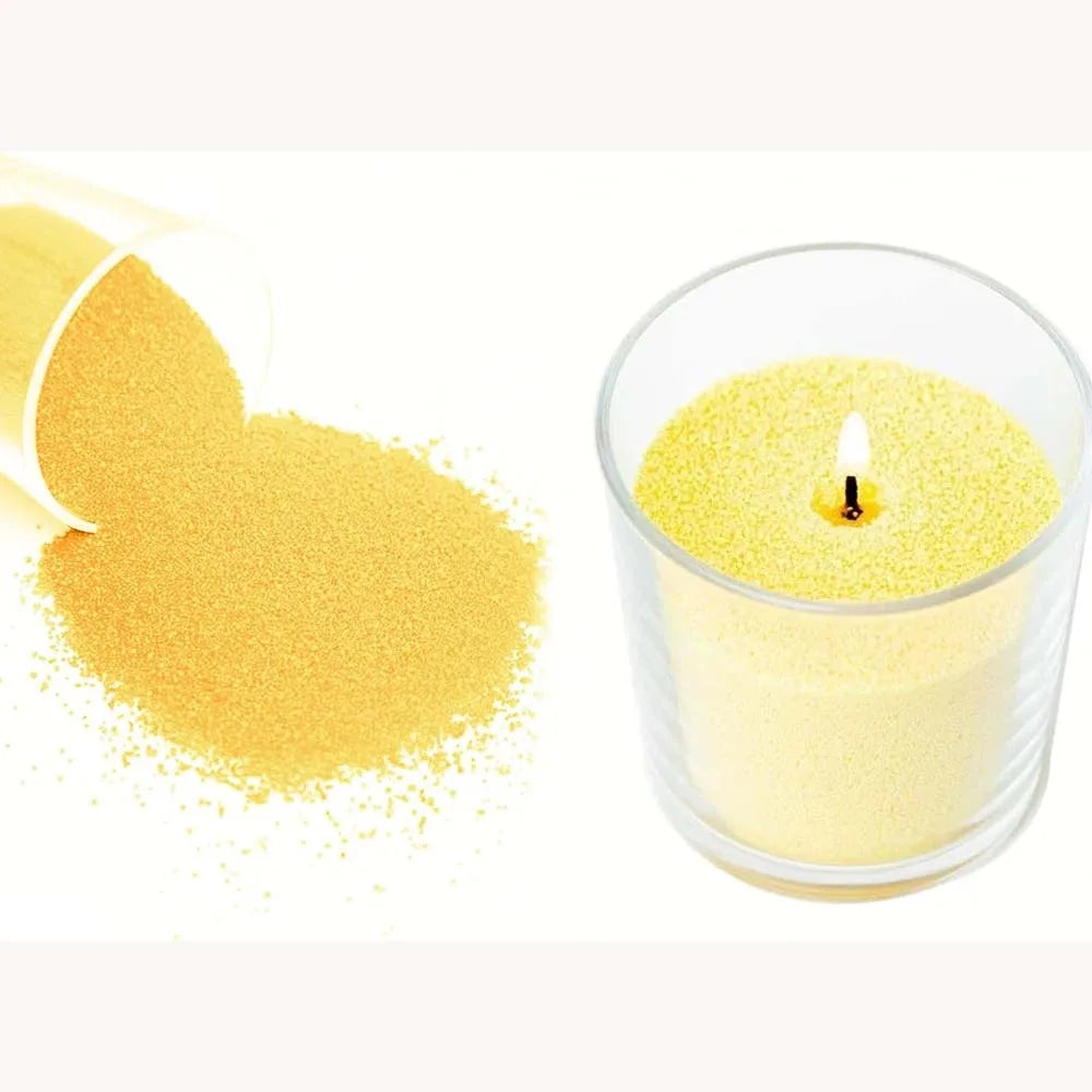 50g Colorful Sand Wax & Ice Flower Wax – DIY Candle Making Candle Making Wax Zpaxo yellow