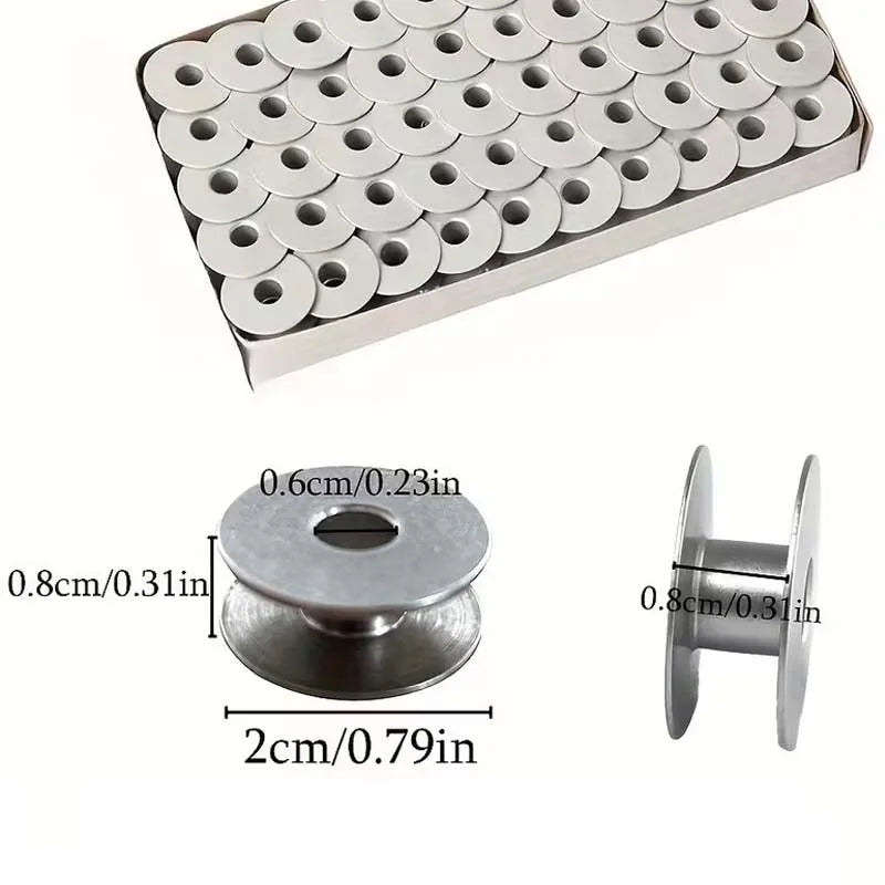 10/20pcs Aluminum Bobbins for Sewing Machines, Stainless Steel Thread Spools, Industrial Flat Car, Sewing Machine Thread Core Zpaxo 10pcs