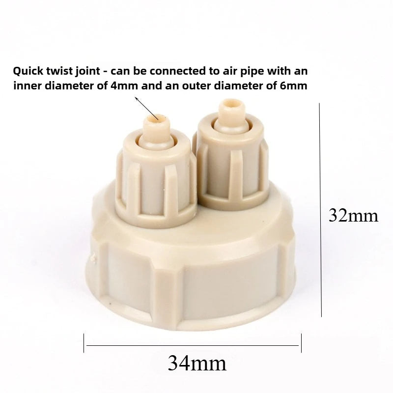 Aquarium CO2 System Generator Bottle Cap Fish Tank Live Plant DIY Air Diffuser Generator Tool Carbon Dioxide Reactor Instrument Zpaxo