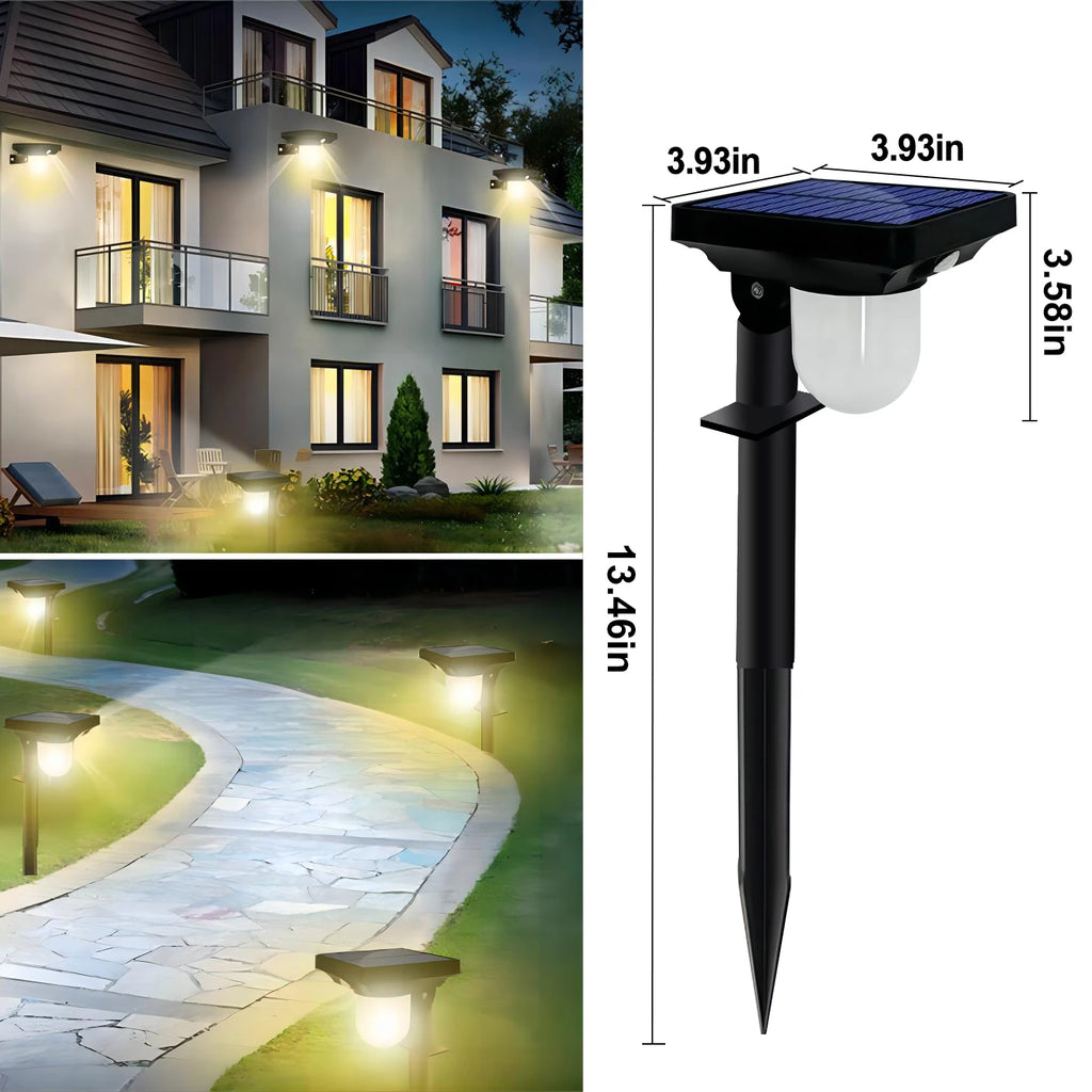 4PCS Solar Landscape Spotlights Garden Outdoor Motion Sensor Waterproof Pathway Light Wall Lamp Patio Lawn Walkway Decor Zpaxo Solar garden lamp 4pc