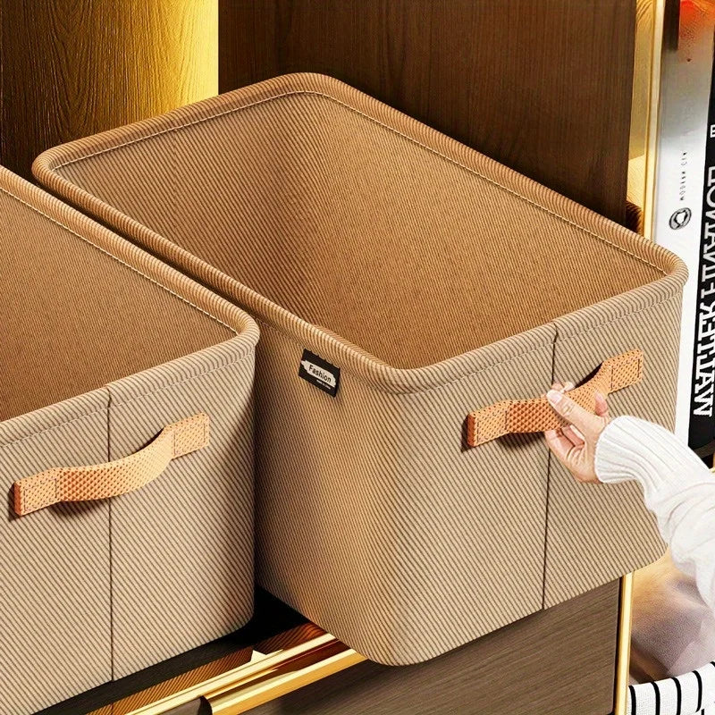 Foldable Steel Ring Storage Basket Ample Space Clothes Pants Misc