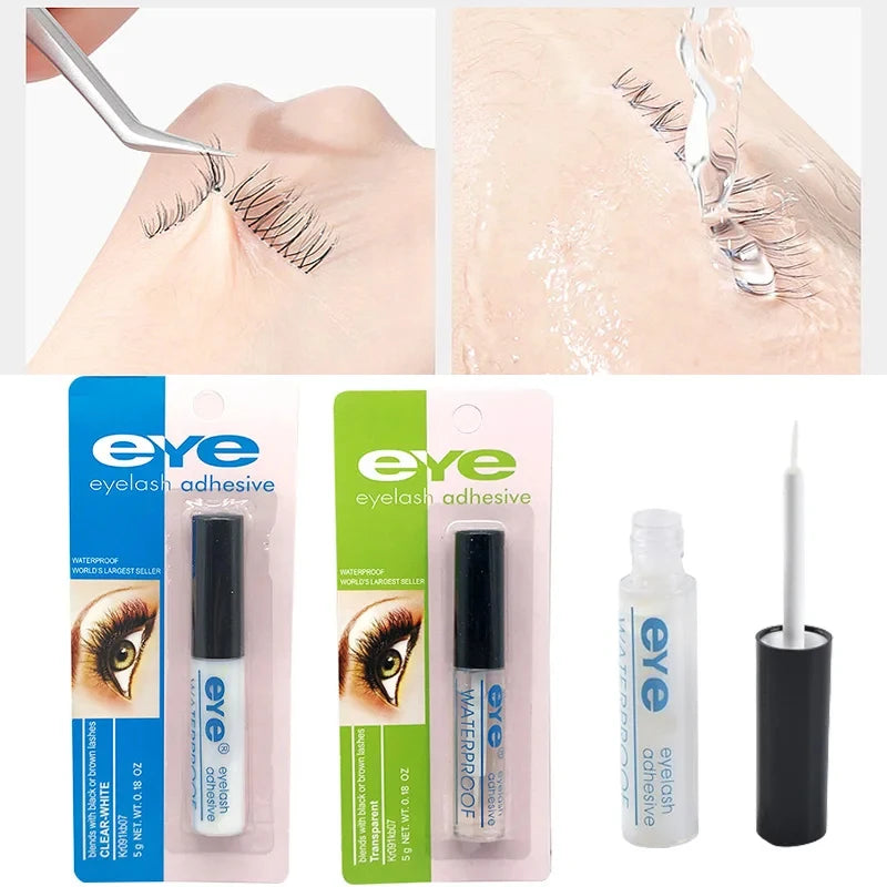 False Eyelash Glue Waterproof Transparent White Black Quick Dry