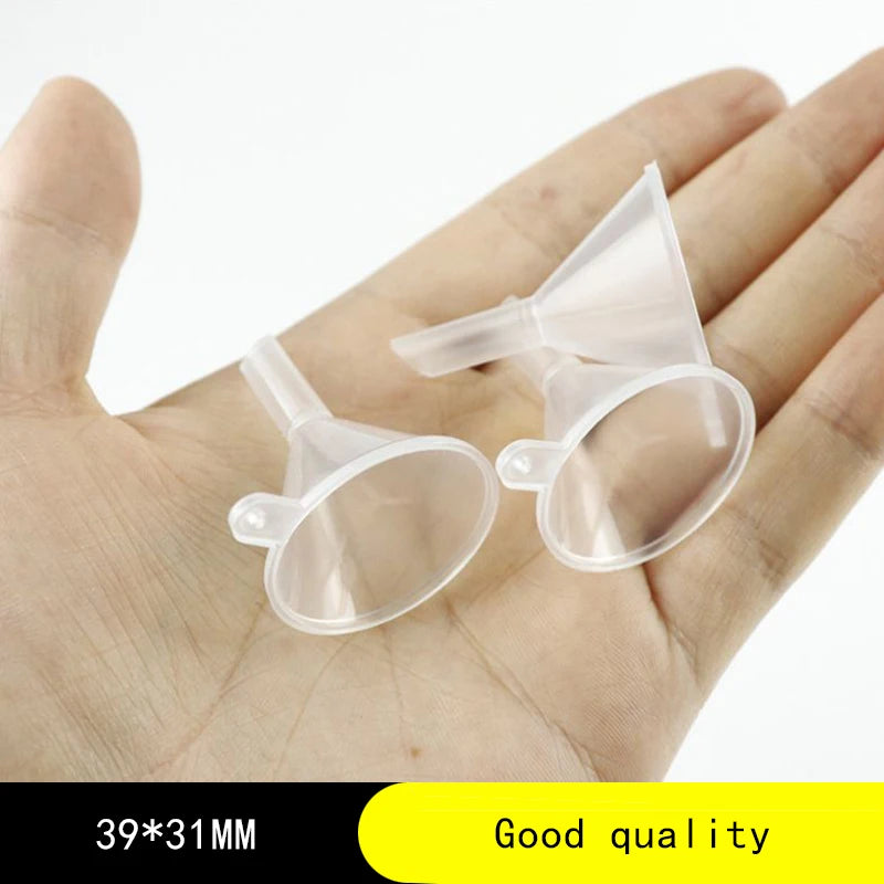 Mini Plastic Funnel Small Mouth Liquid Oil Funnels 39x31mm Laboratory