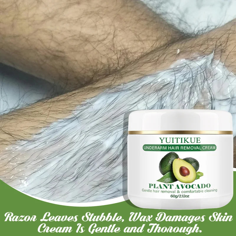 YUITIKUE Avocado Hair Removal Cream – Natural & Gentle Hair Removal Cream Zpaxo