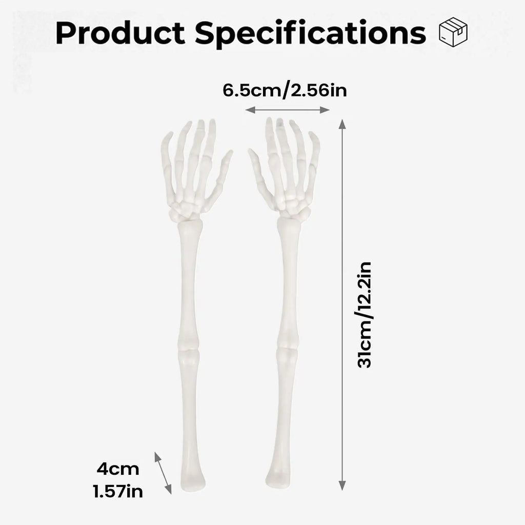 Halloween Salad Tongs Heat-resistant Non-slip Washable Skull Arms