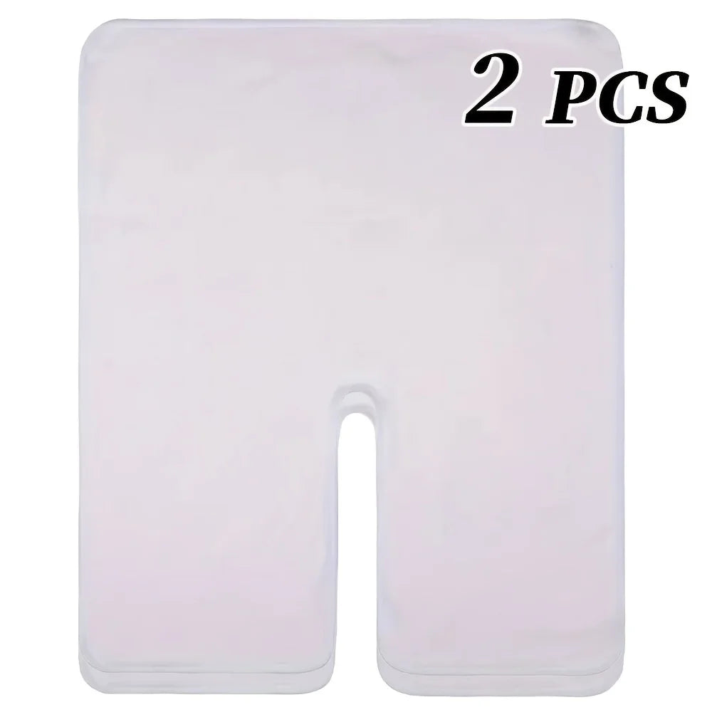 Facial Beauty Towels U-shaped Soft Lightweight Gray White Skincare