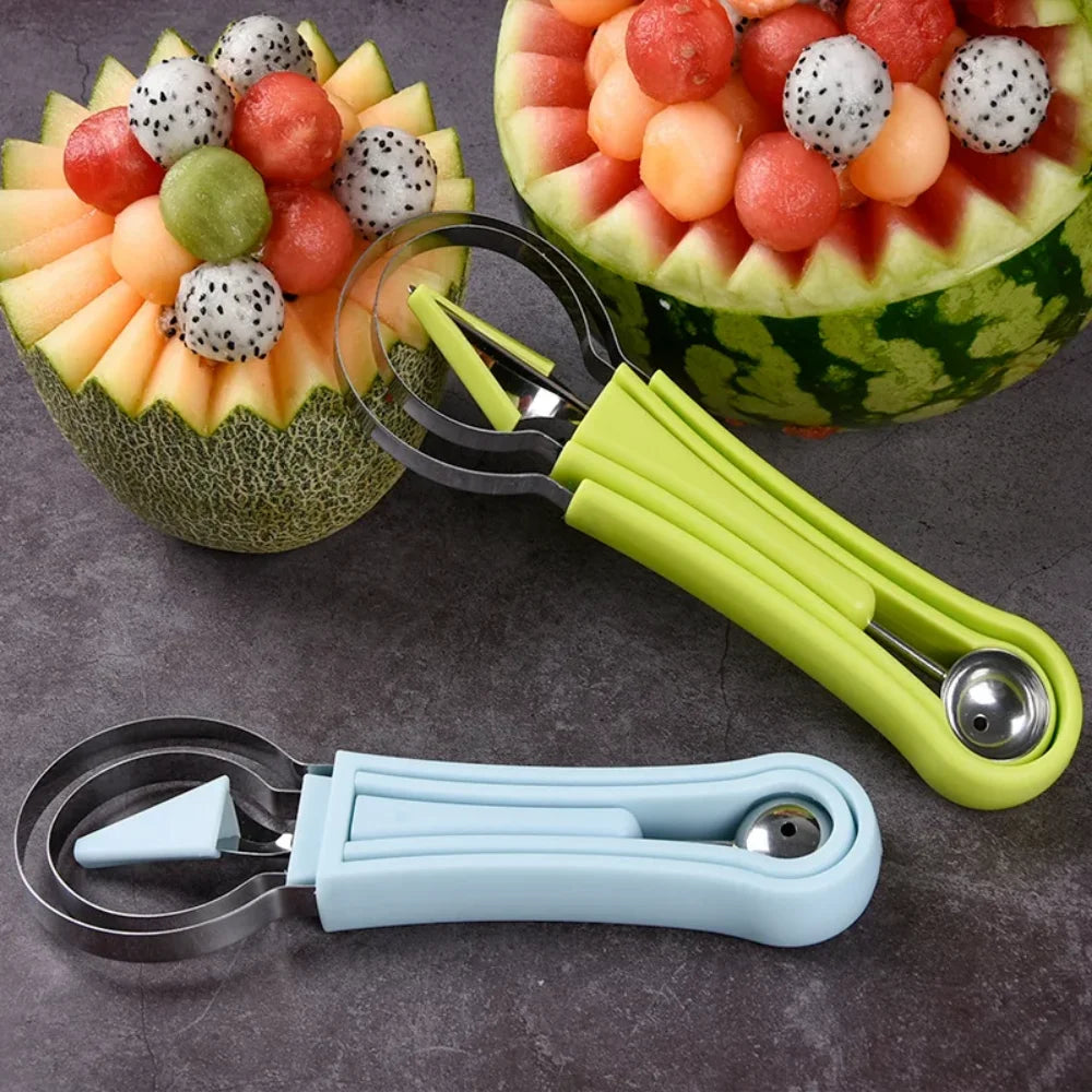 Three-in-one Fruit Slicer Suitable Slicing Scooping Carving Fruits It Zpaxo