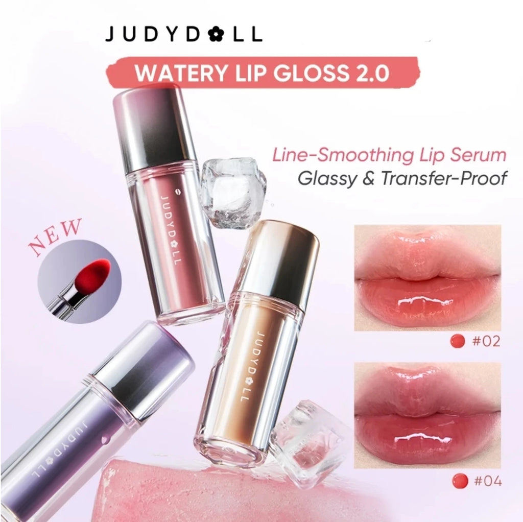 Judydoll Dual Finish Watery Lip Gloss Nurturing Hydrating Fresh Zpaxo