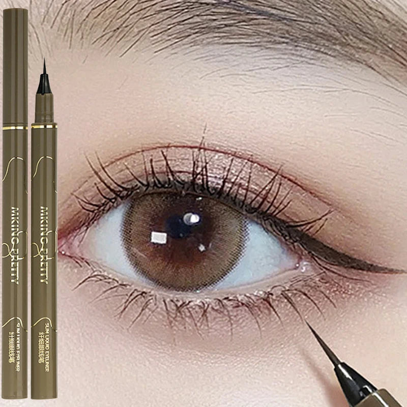 Ultra Thin Black Brown Lower Eyelash Eyeliner Pen Waterproof Lasting Zpaxo