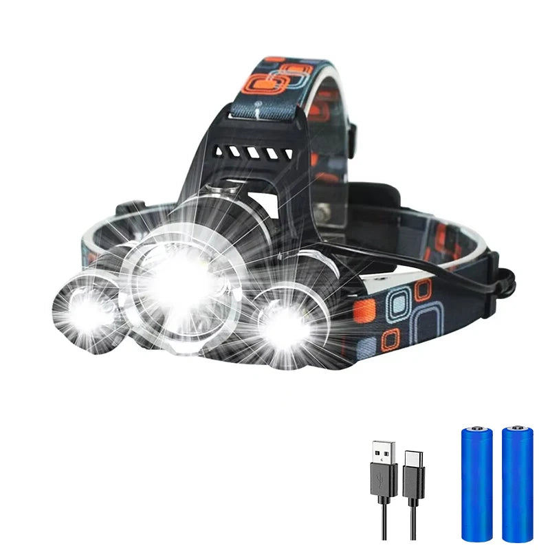 KDULIT LED Headlamp Rechargeable 18650 Waterproof Outdoor