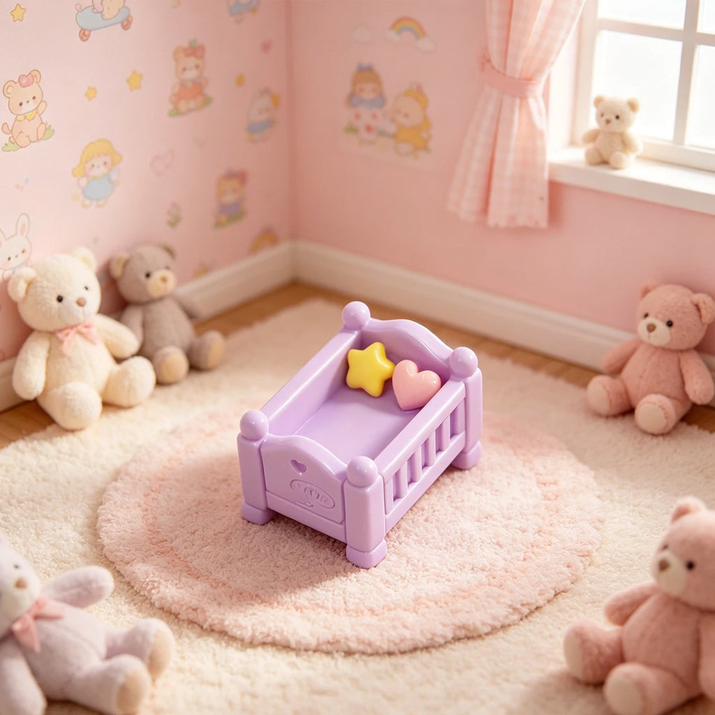 Miniature Resin Bed Figurine – Dollhouse & Cake Topper Decor