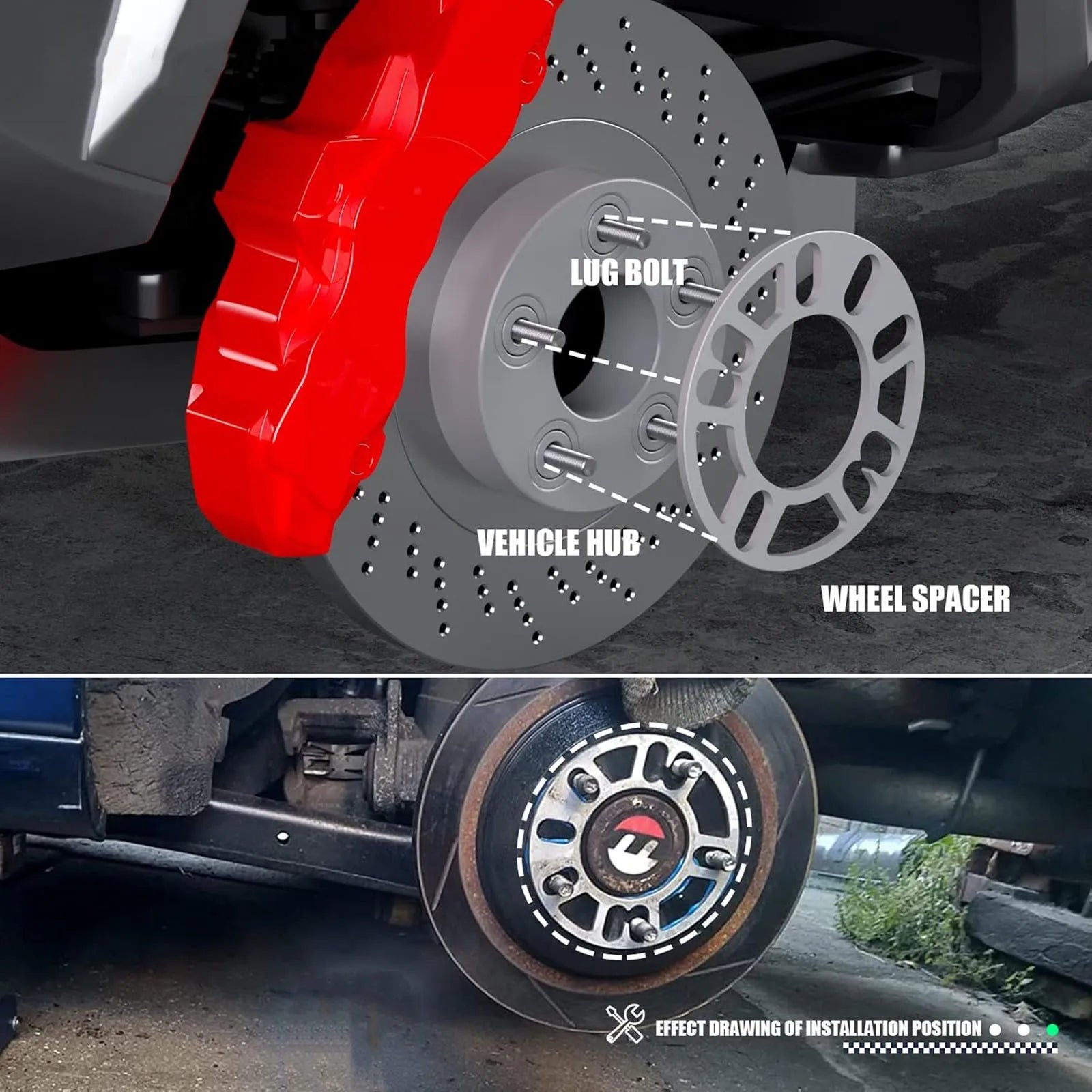 Aluminum Alloy Universal Car Wheel Spacer Shims Plate Fit 4x100 4x114