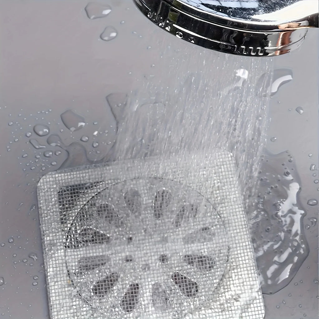 Disposable Hair Drain Catcher Mesh Anti-blocking Filter Floor Drains Sticker Shower Cover Kitchen Bathroom Sink Strainer Stopper Zpaxo