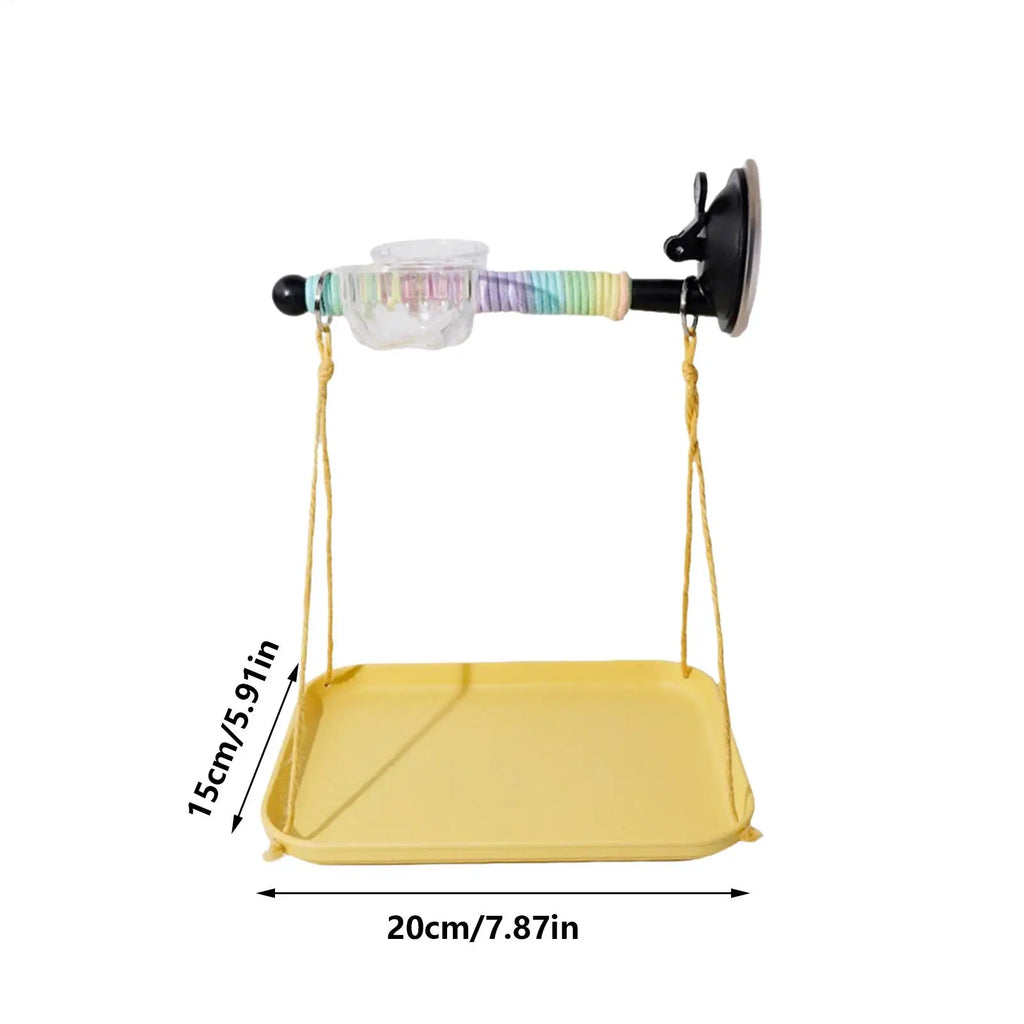 Window Perch Birds Suction Cup Interactive Toy Bird Shower Parakeet