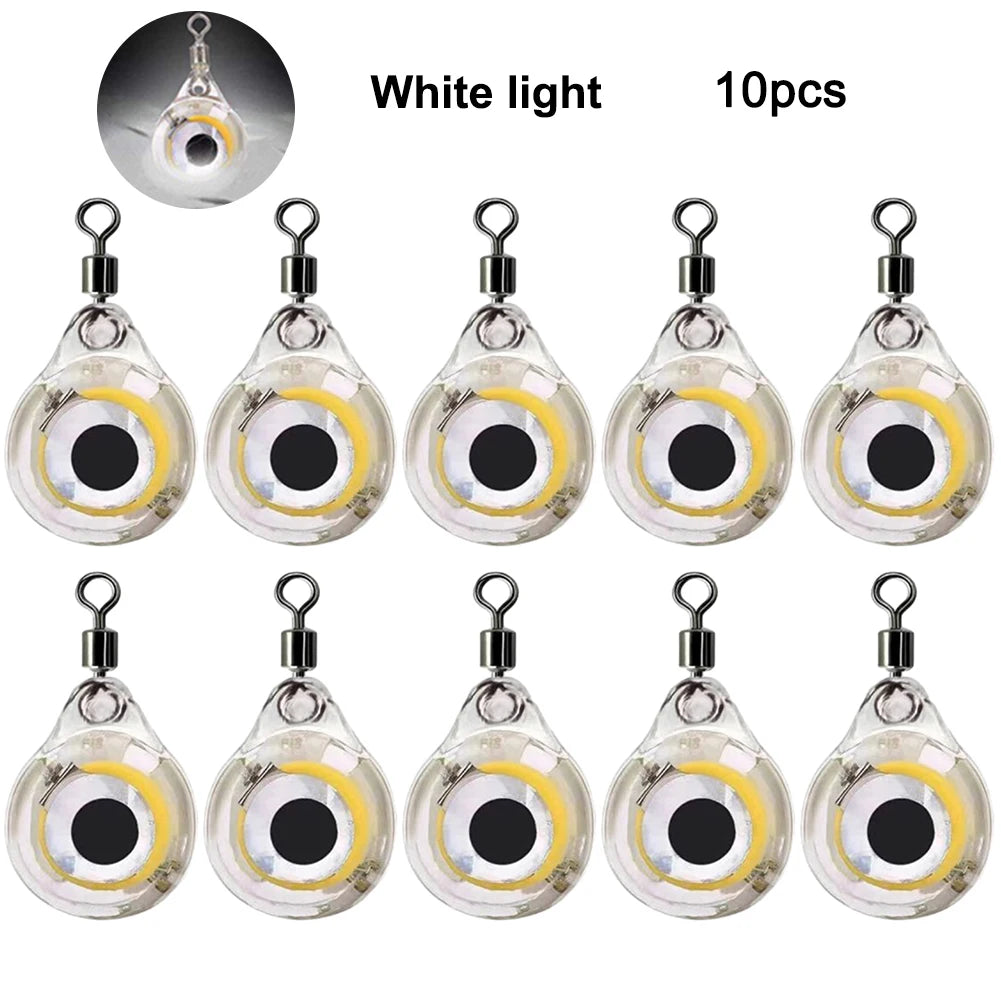 Mini Fishing Lure Light LED Deep Drop Underwater Eye Shape Flasher