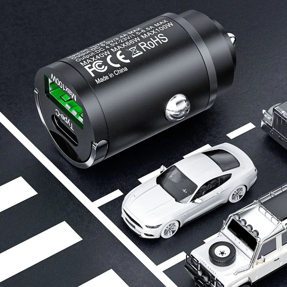100W USB Car Charger QC3 0 No Harm Phone C Adapter Multi-protection Zpaxo