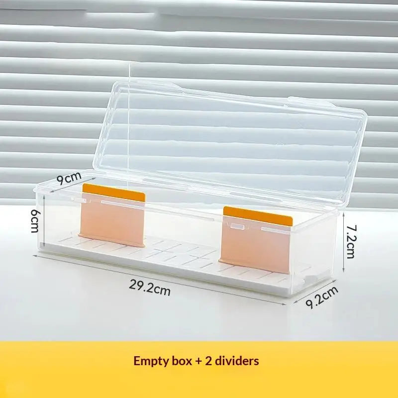 CMClear Plastic Compartmentalized Organizer Box Holds 550+ Game Cards Zpaxo With 2 partitions