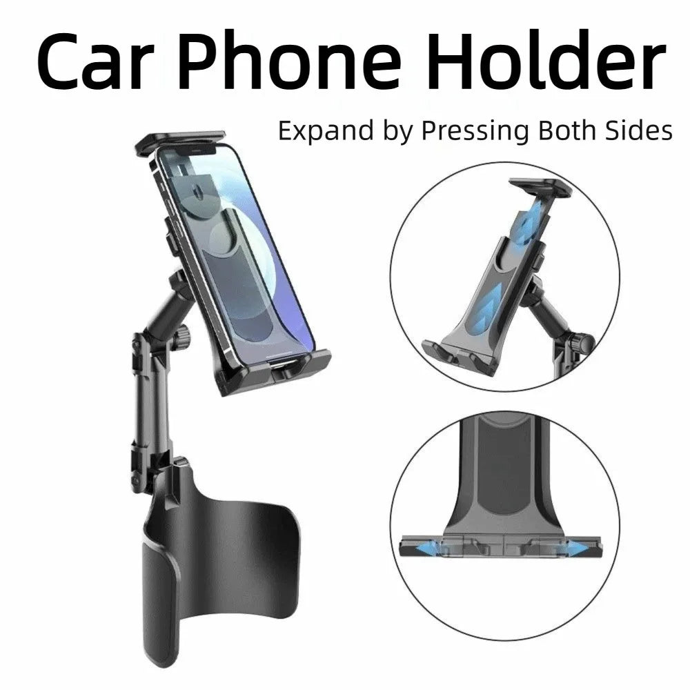 2-in-1 Car Cup Holder Adjustable Long Arm Hands-free Phone 360 Degree Zpaxo