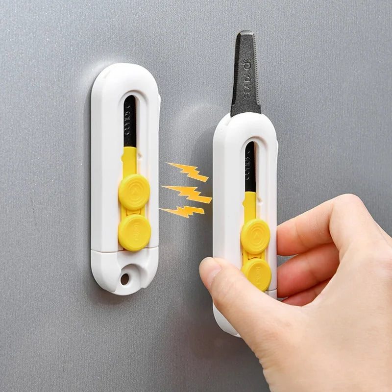 Portable Box Cutter Mini Box Cutter Unbox Tool Safety Lock Opening Packages Cartons Box Opener For Home Office School Supplies Zpaxo