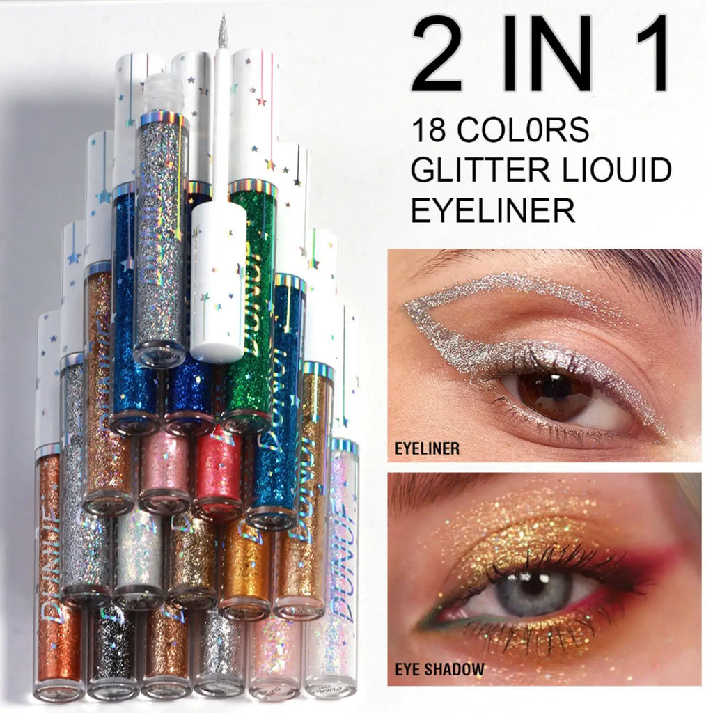1PC Colorful Shiny Liquid Eyeliner - Flashing, Waterproof, Silky, Long-lasting, Ideal for Beginners, Beauty Makeup Zpaxo