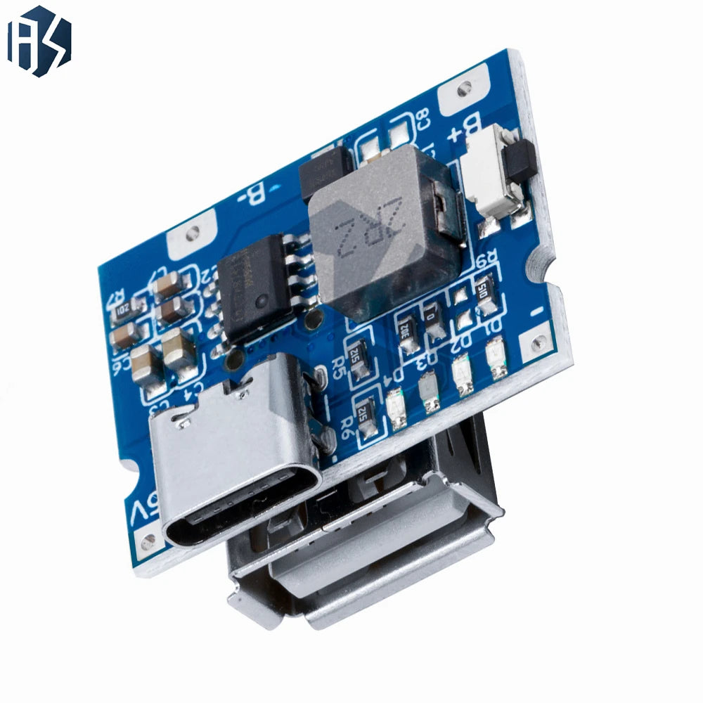 5V 2 4A USB Type-c Boost Step-up Power Module Lipo Battery Charging Zpaxo