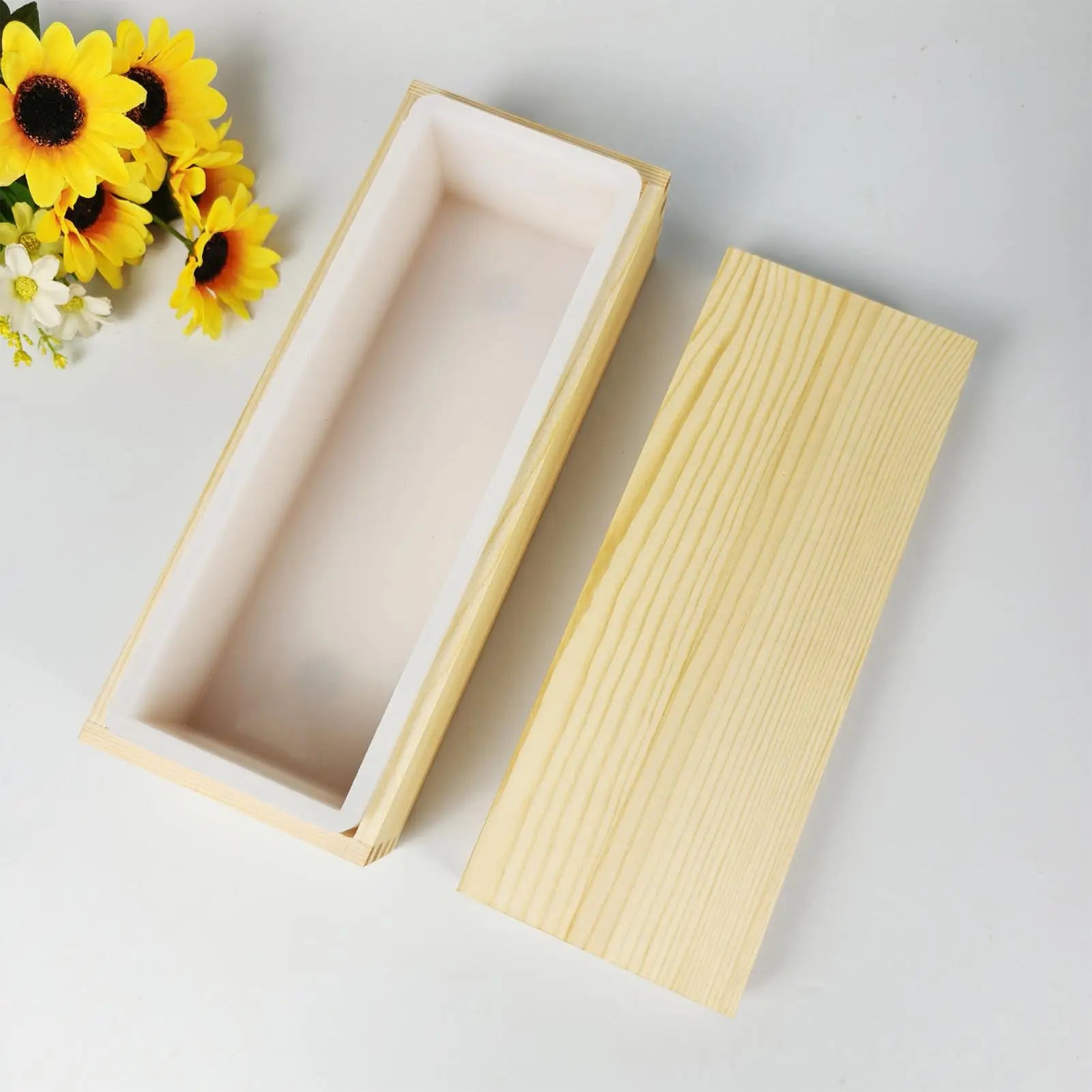 Soap Loaf Mold Rectangle Silicone Soap Loaf Molds 1300ml Easy Release Art Craft Maker Moulds For Handcraft Handmade Chocolate Zpaxo