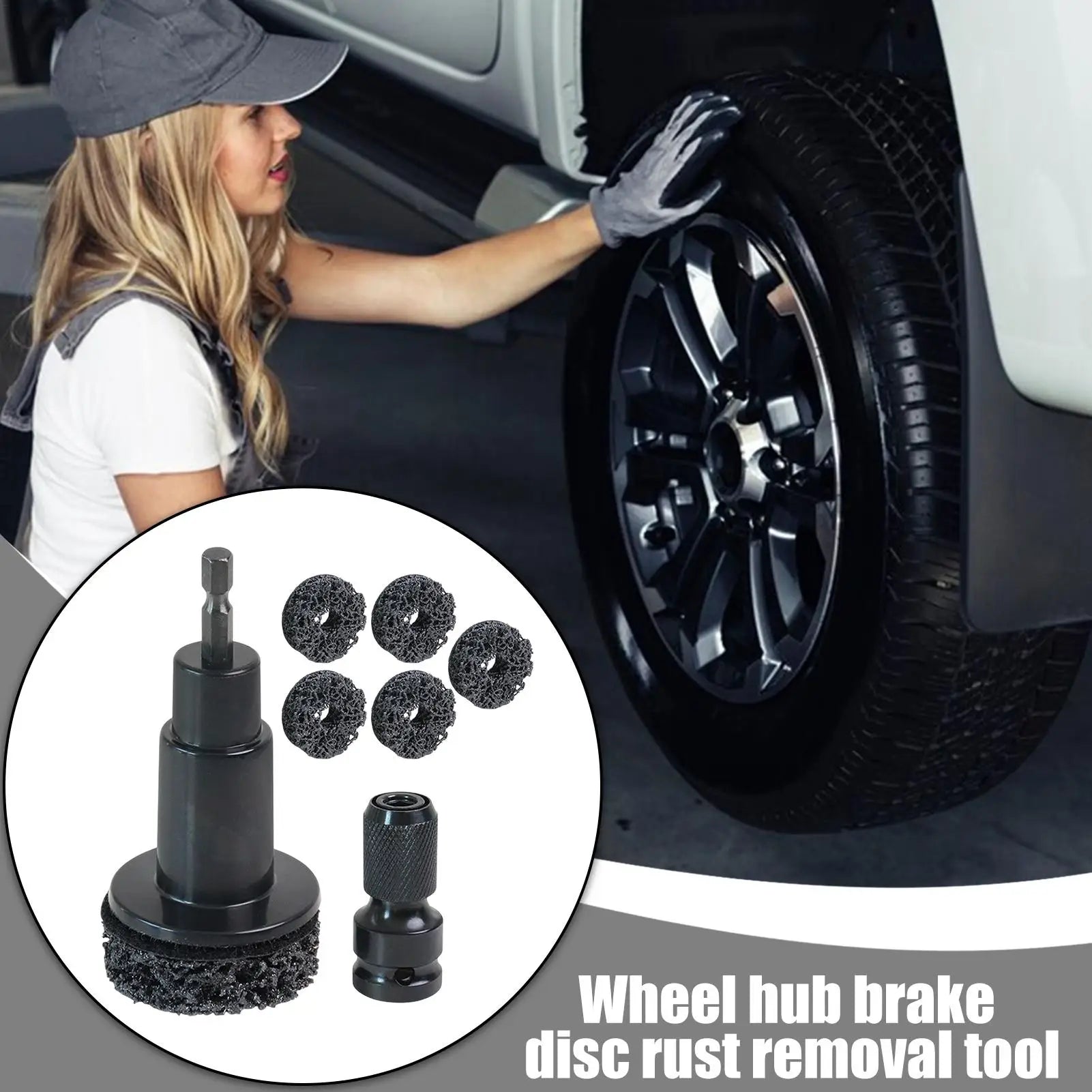 Wheel Hub Cleaning Brake Disc Rust Removal Tool Grinding Heads&polish