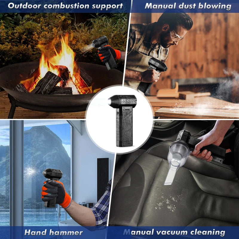 Powerful Electric Air Duster Jet Fan Blower Brushless Violent fan Portable handheld mini turbo fan hair dryer car vacuum cleaner Zpaxo