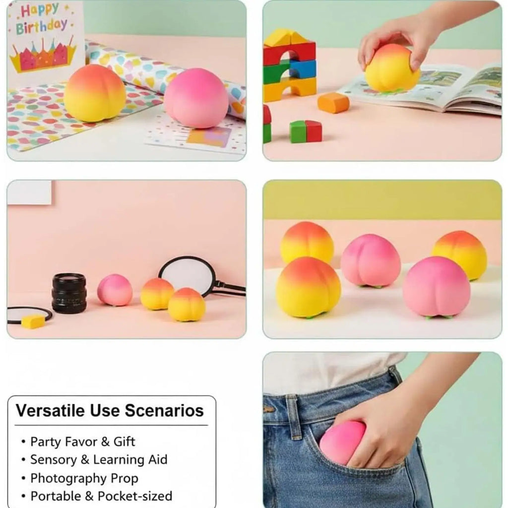 New Creative Anti Stress Peach Children's Ball Pinching Toy Gift Fidget Toy Novelty Gifts Zpaxo
