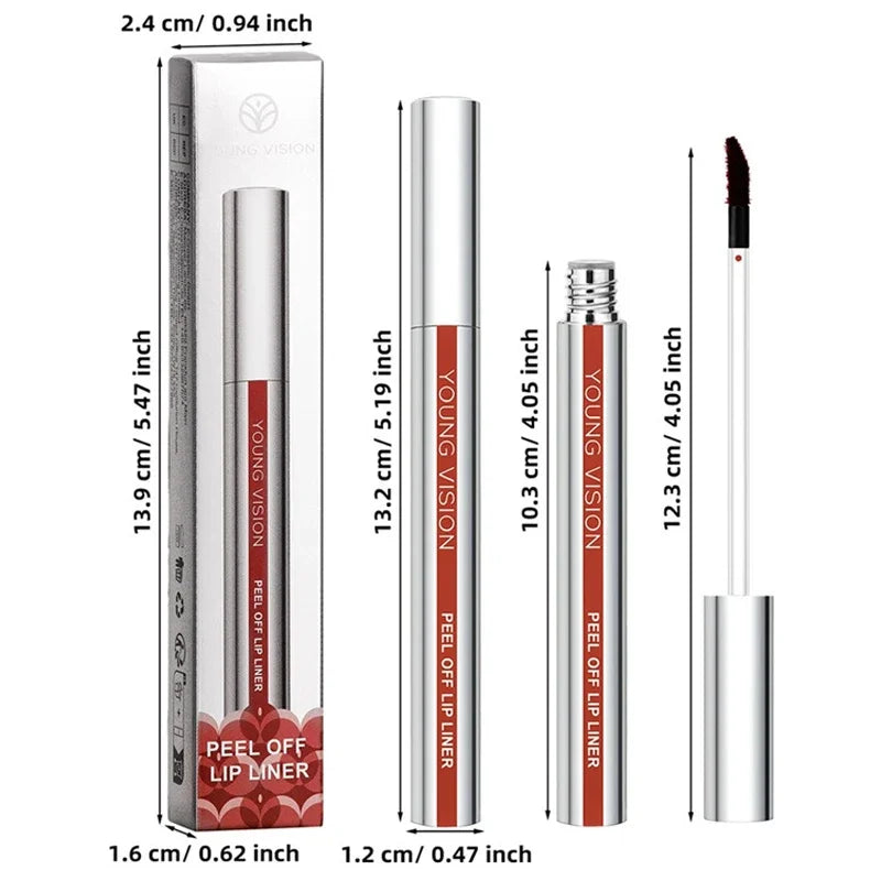 3 Colors Peel Off Lip Liner Highly Pigmented Matte Lip Liner Tattoo Long Lasting Waterproof Lipliner Pencil Non-Stick Lips Gloss Zpaxo