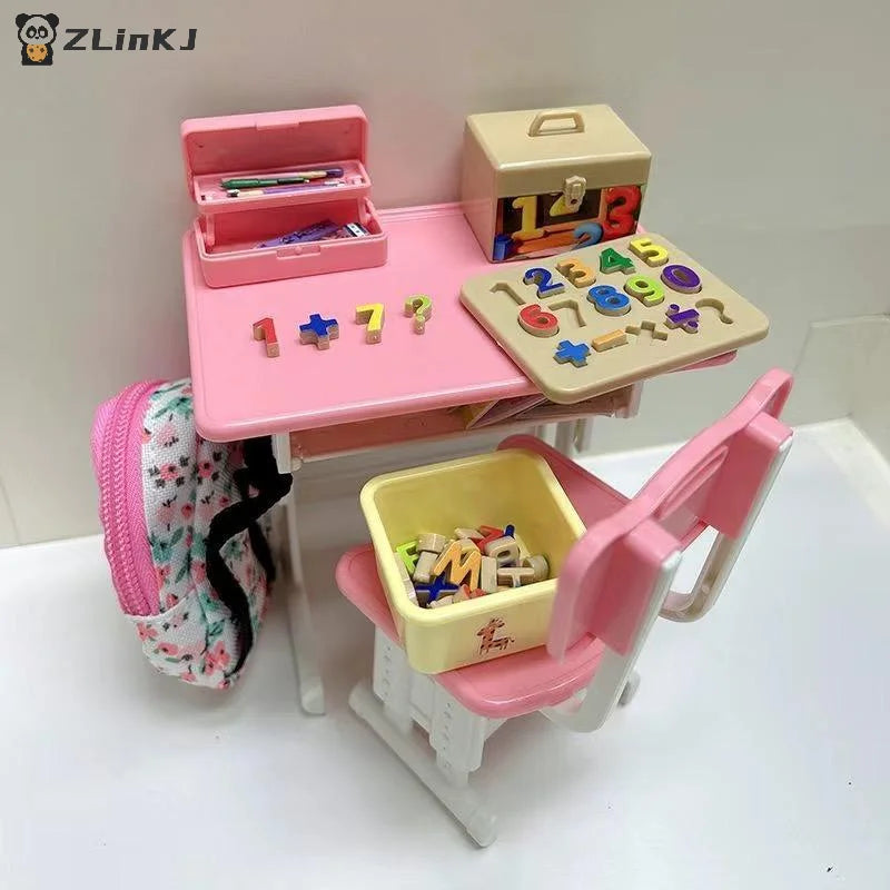 ▶1 Set Miniature Simulation Model Dollhouse Letter Numbers Block Puzzle Sorting Math Bricks Small Ornament Toys For Children Zpaxo