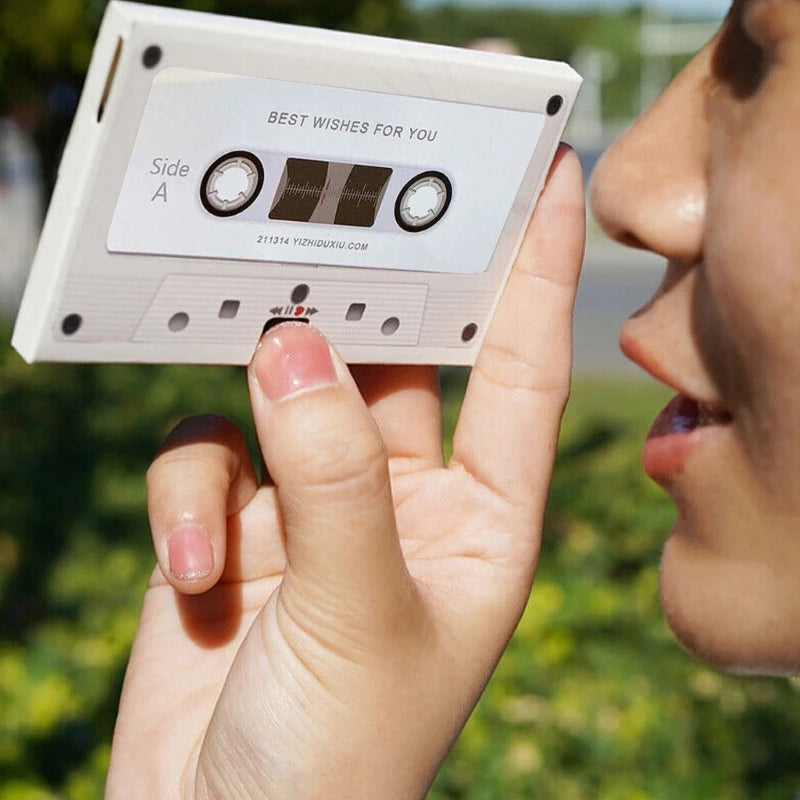 Message Recorder Cassette Recording Voice Tape Greeting Card Handmade