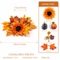 Fall Sunflower Wreath Candle Holder – Autumn Thanksgiving Decor