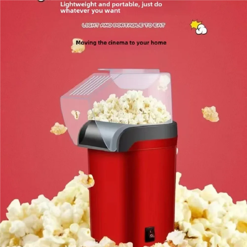 Electric Portable Popcorn Maker Fully Automatic Home Popcorn Popper Hot Air Popcorn Machine Healthy No Oil Mini Popcorn Maker Zpaxo