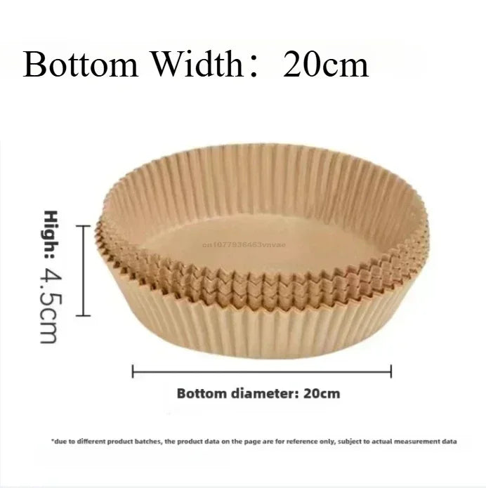 Disposable Baking Paper Hot Air Fryer Paper Airfryer Cooking Baking Reusable Oven Food Waxed Paper Foil Kitchen Tools Zpaxo 20CM-Round 300PCS