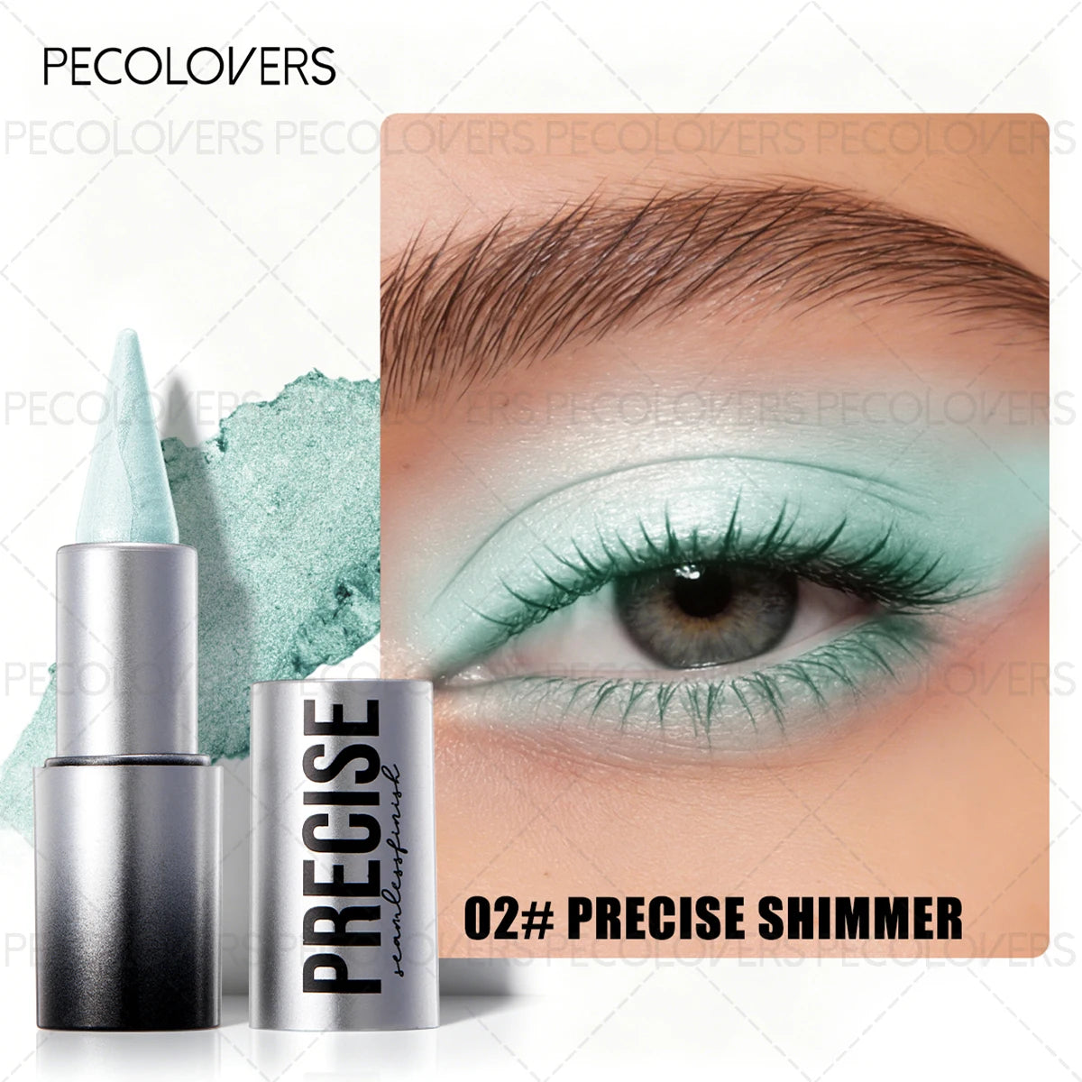 1pc Green and Purple, Blue Eye Shadow Pen, Long-Lasting Waterproof, Colorful and Multi-Functional Eyeshadow and Eyeliner Zpaxo 02