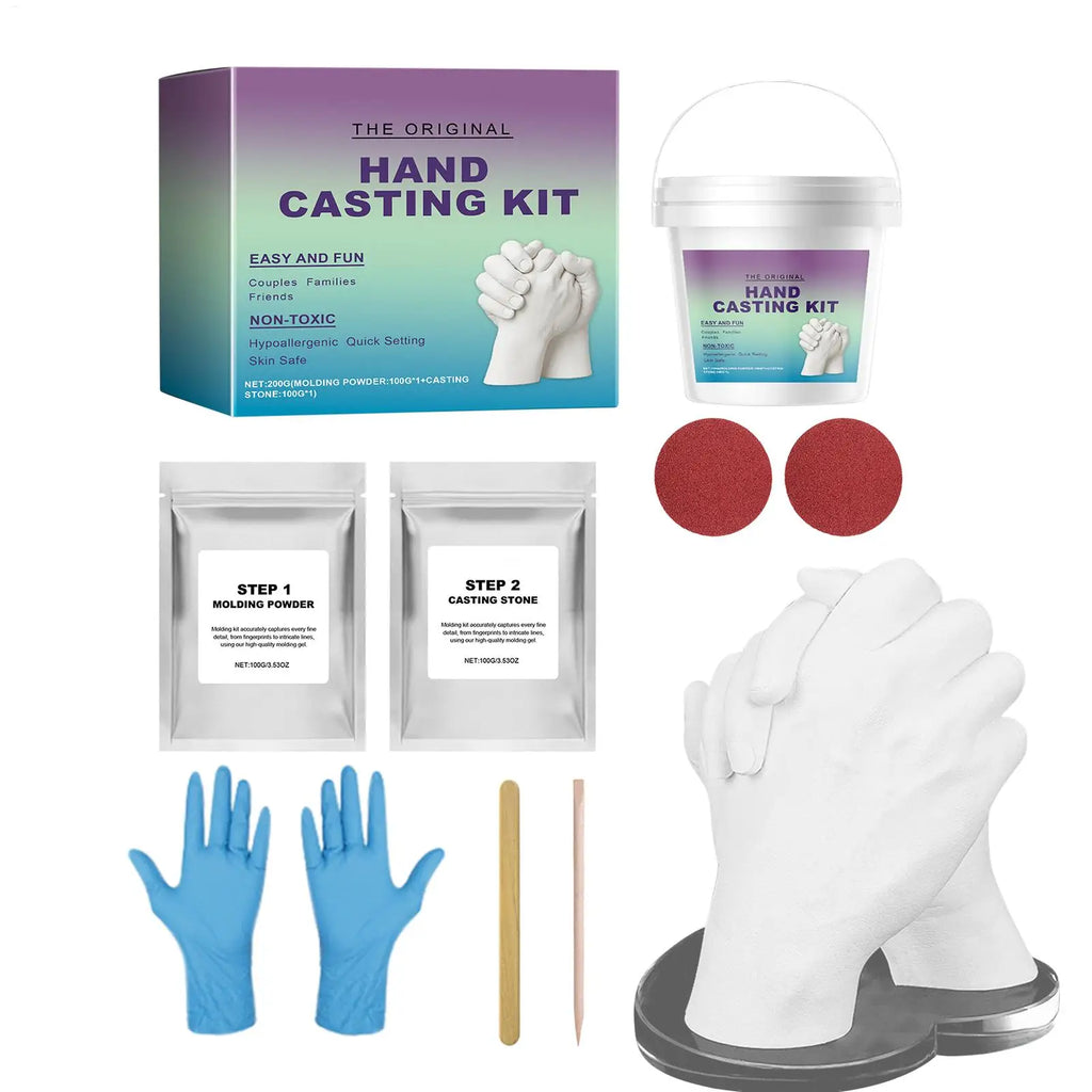 Handmade Plaster Hand Mold Casting Kits Couples Romantic DIY Keepsake