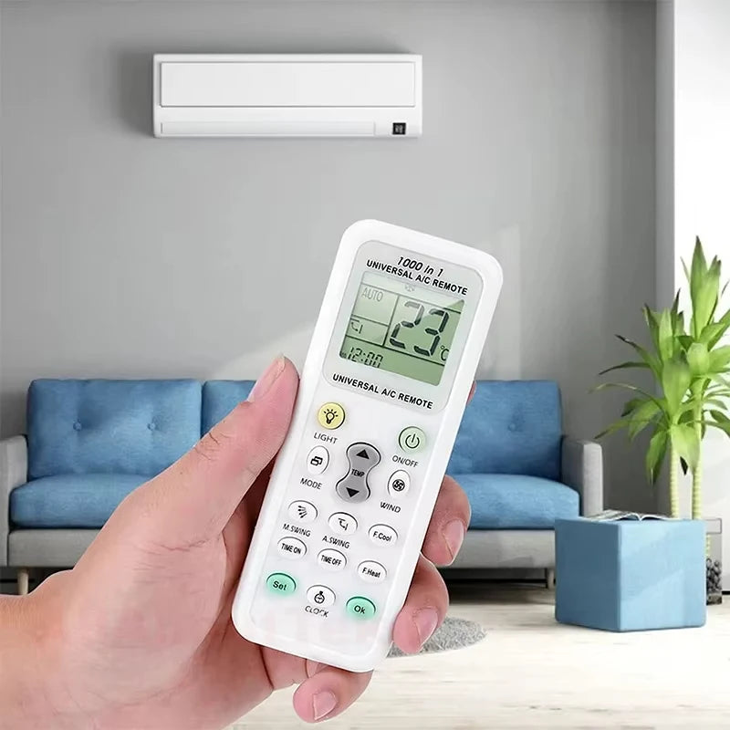 Air Conditioning Universal Remote Control One Click Settings For Sharp Samsung Fujitsu Haier Without Code LCD Display 1000 In 1 Zpaxo