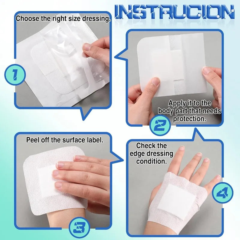 Large Hypoallergenic Wound Dressing Non-woven Medical Adhesive