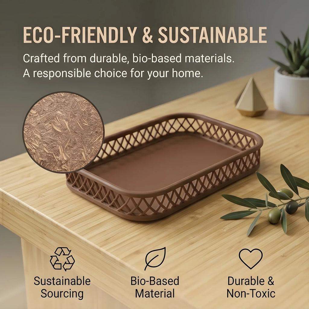 Nordic Lattice Desktop Storage Tray Minimalist Cosmetic Organizer