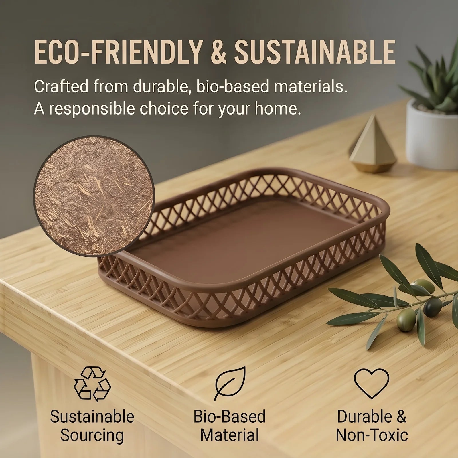 Nordic Lattice Desktop Storage Tray Minimalist Cosmetic Organizer