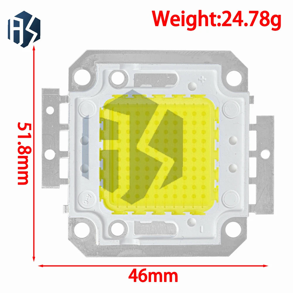 DC 12V/36V High-Power COB LED Chip (10W-100W): 3000K-6500K Adjustable for DIY Floodlight Projects Zpaxo