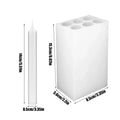 6 Cavity Long Taper Candle Making Molds Silicone Easy Release DIY