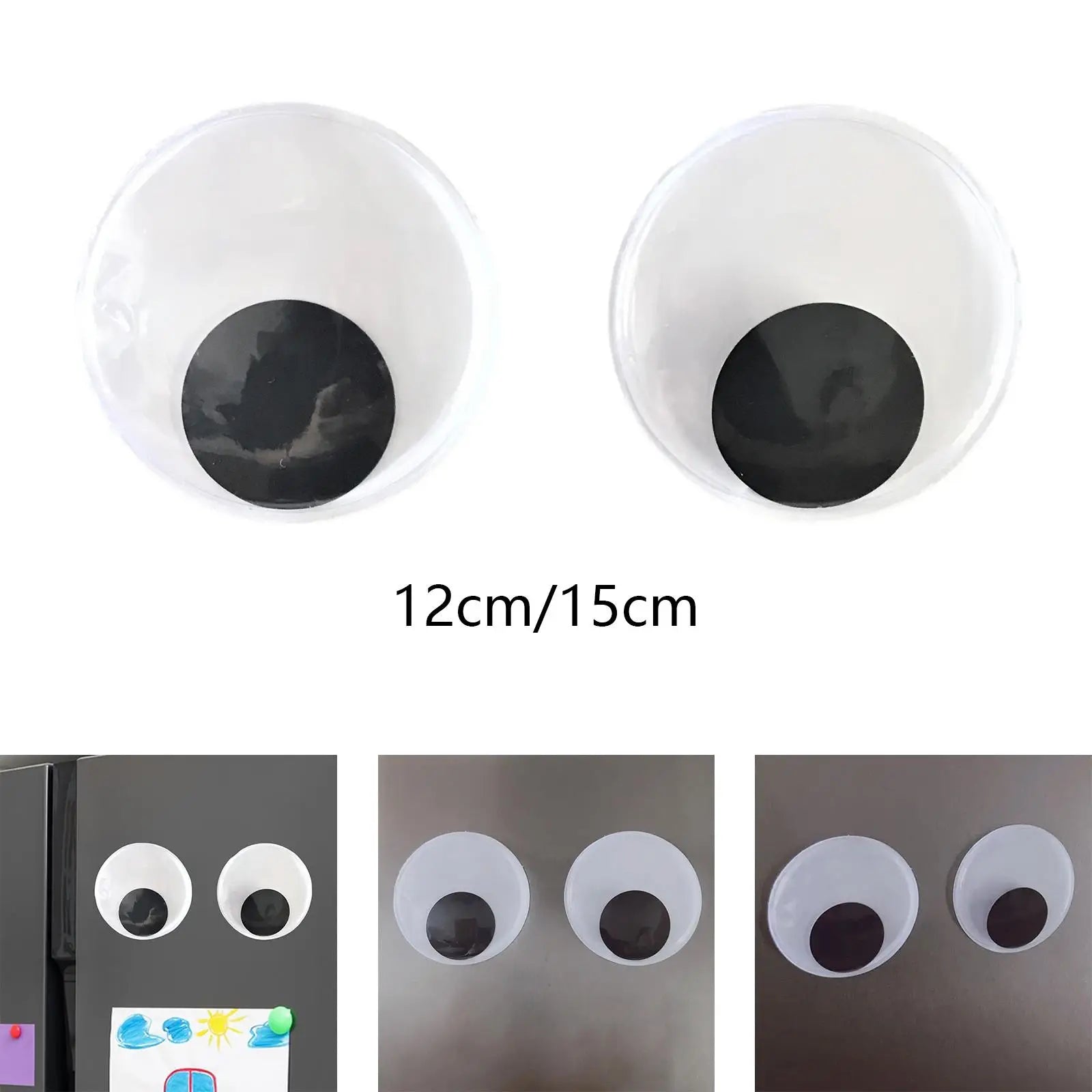 Wiggle Googly Eyes, Self Sticky Decorative Embellishments Big DIY Sticky Eyes Stick Moving Eyes for Animate Puppets, Chair Zpaxo