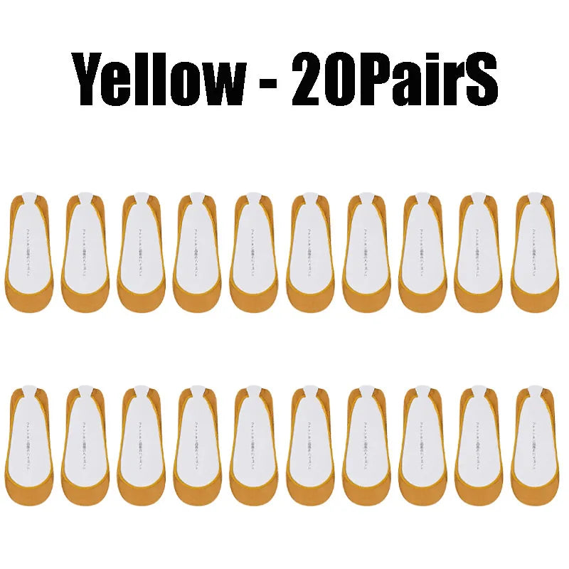 Invisible Silicone Anti-slip Short Socks Summer Ice Silk Ultra-thin