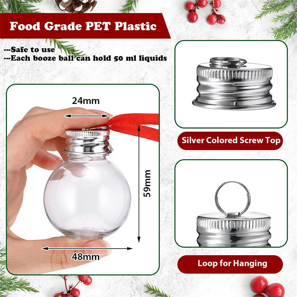 Fillable Christmas Light Bulb Ornament Bottles – 50–250ml