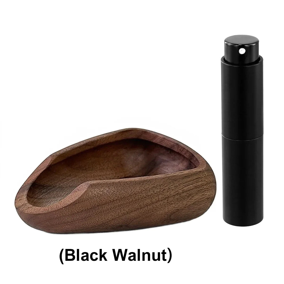 Wooden Coffee Bean Dosing Cup & Spray Bottle Barista Set Barista Accessory Set Zpaxo Black Walnut Wood