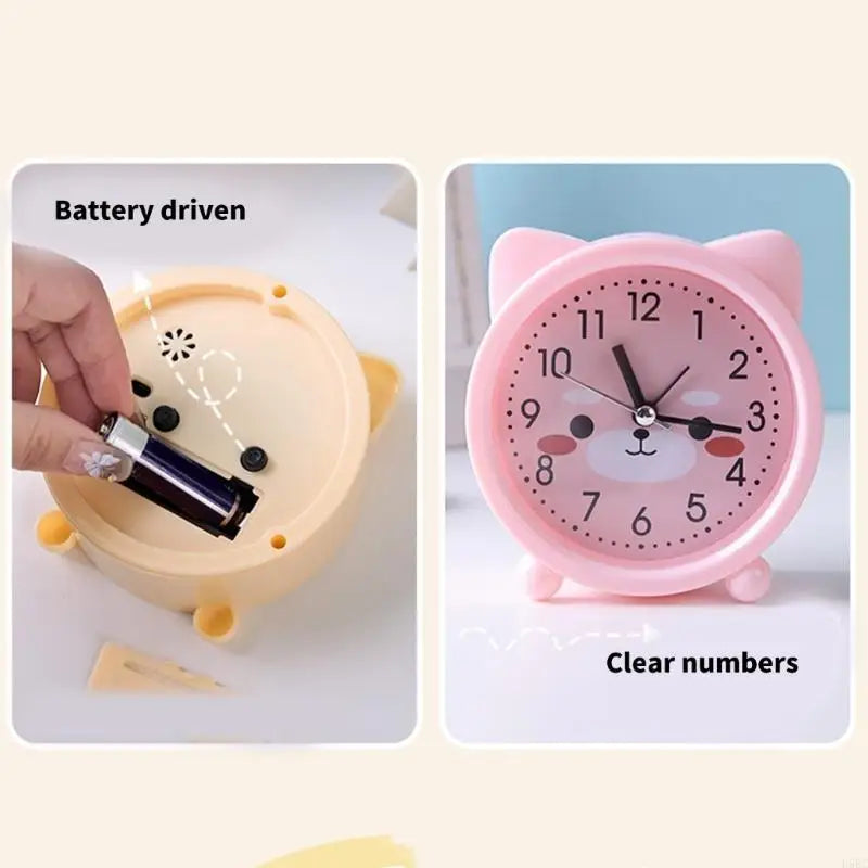 Desk Clock Animal Alarm Children Lovely Ears Finishing