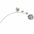 Outdoor Yard Art Stake Weather Resist Rustic Robin Birds Dandelion