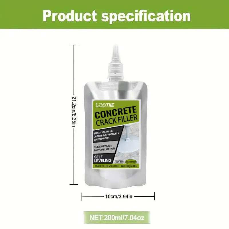 Quick-drying self-leveling concrete repair adhesive | joint sealant for wall/roof/floor Leakproof material outdoor tiles Zpaxo 200g